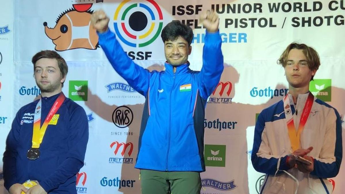 ISSF Junior World Cup Dhanush Srikanth wins gold in men’s 10m air